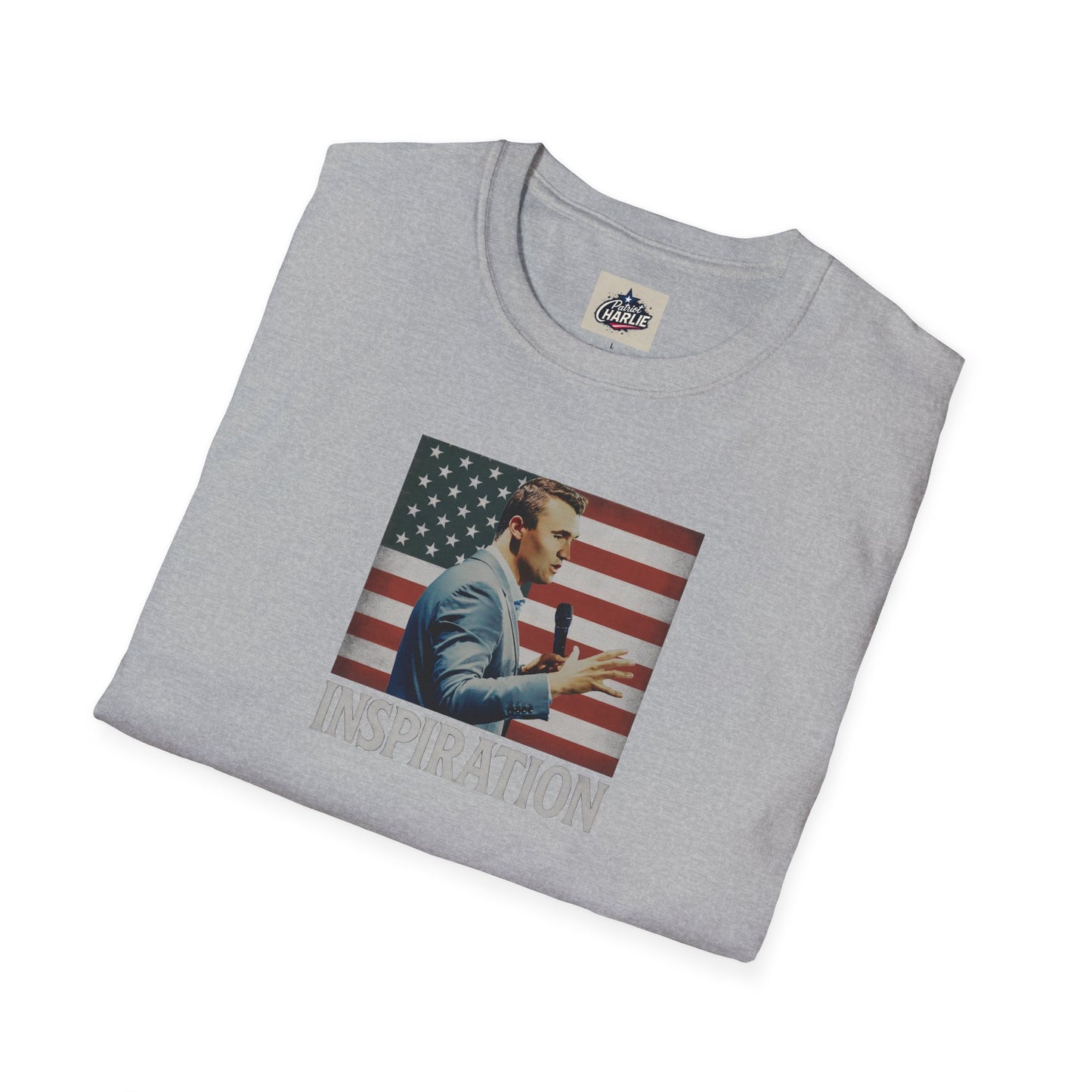 Remembering Charlie Kirk - 'Inspiration' T-Shirt (www.patriotcharlie.com)