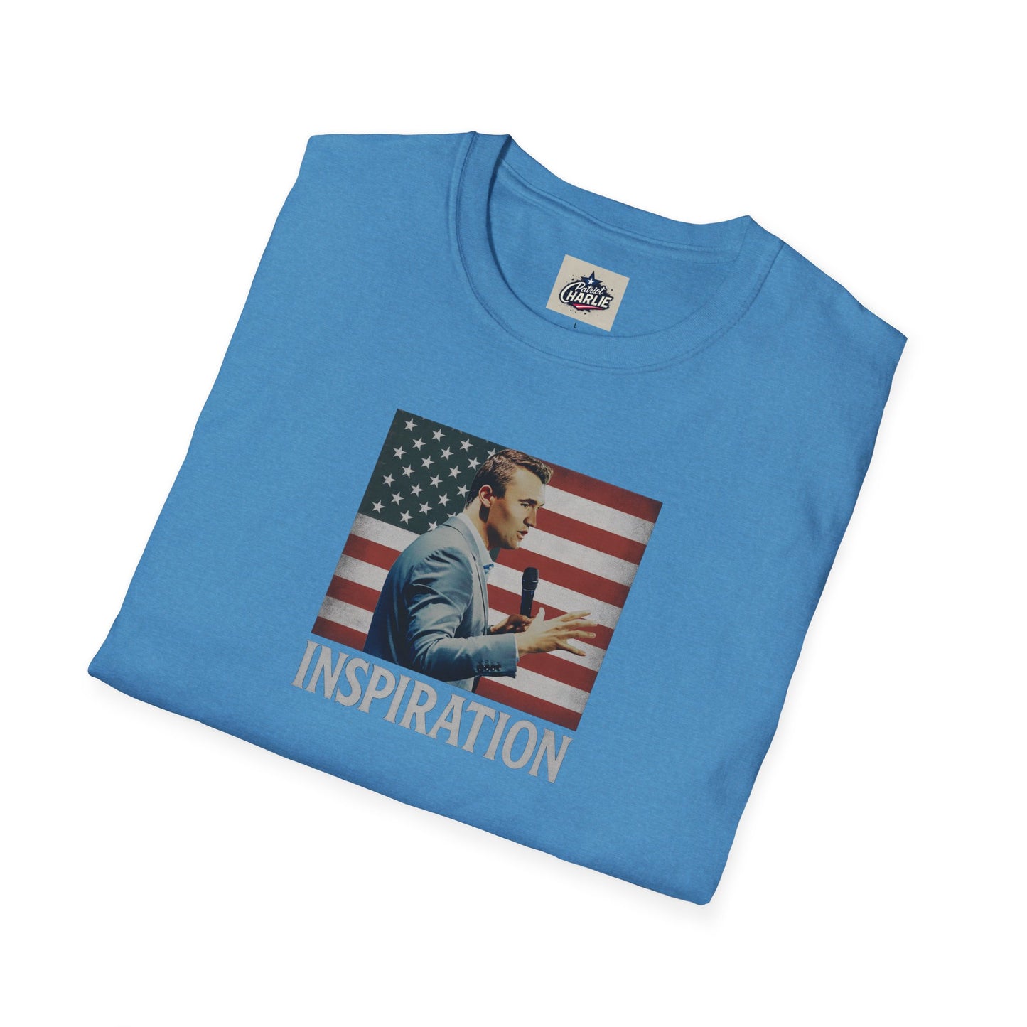 Remembering Charlie Kirk - 'Inspiration' T-Shirt (www.patriotcharlie.com)