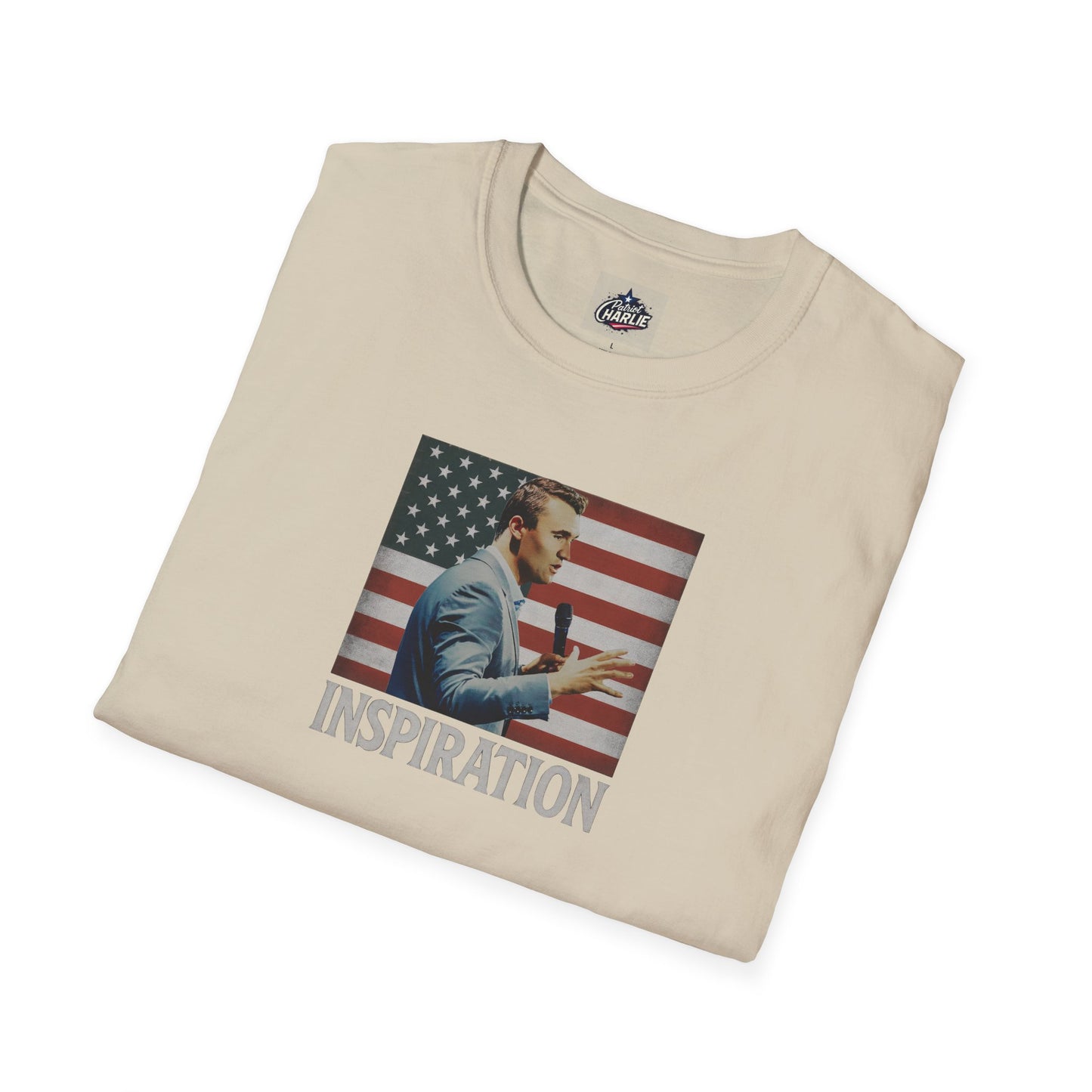 Remembering Charlie Kirk - 'Inspiration' T-Shirt (www.patriotcharlie.com)
