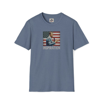 Remembering Charlie Kirk - 'Inspiration' T-Shirt (www.patriotcharlie.com)