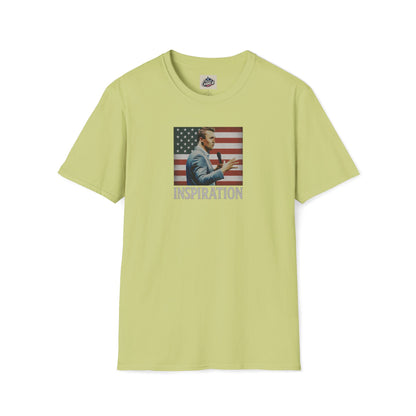 Remembering Charlie Kirk - 'Inspiration' T-Shirt (www.patriotcharlie.com)