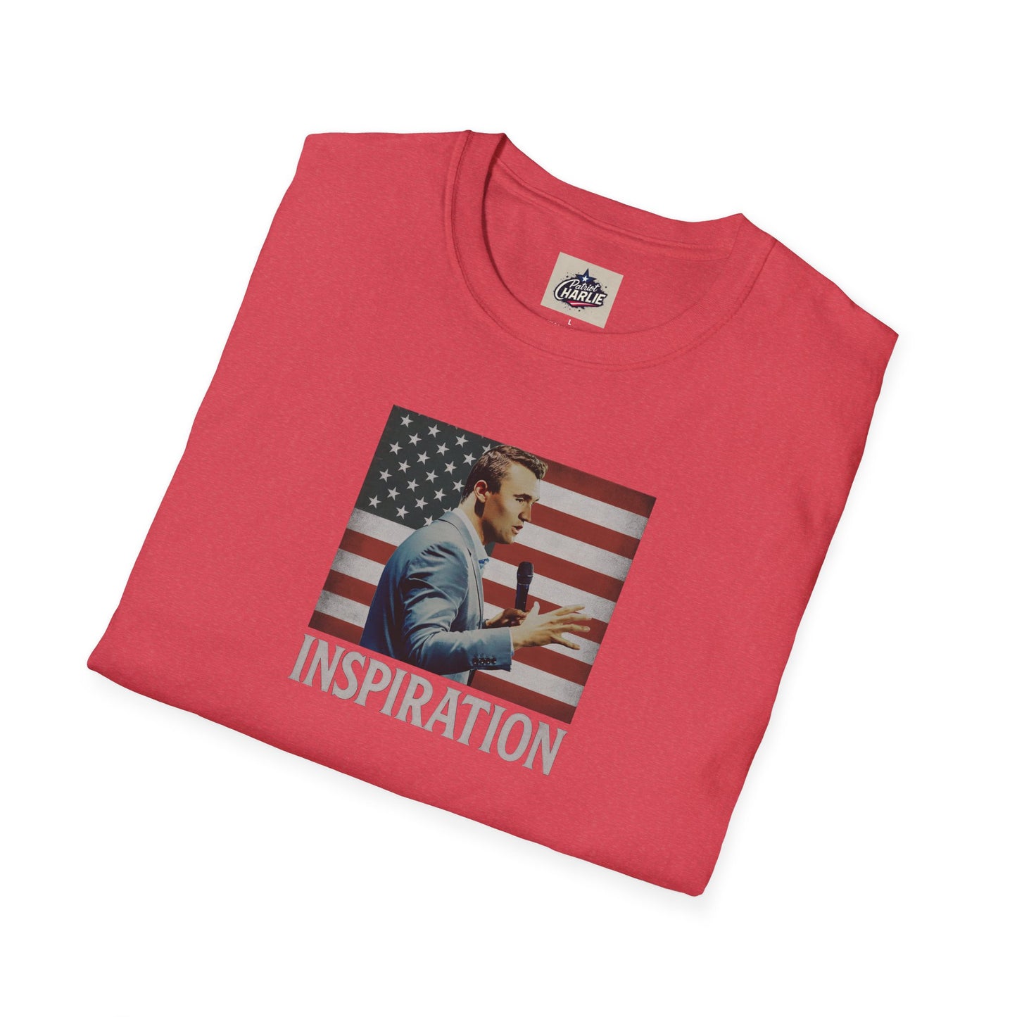 Remembering Charlie Kirk - 'Inspiration' T-Shirt (www.patriotcharlie.com)