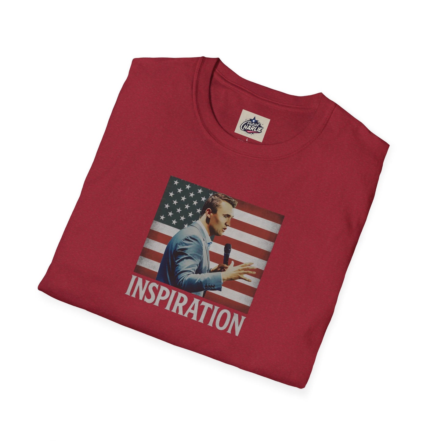 Remembering Charlie Kirk - 'Inspiration' T-Shirt (www.patriotcharlie.com)
