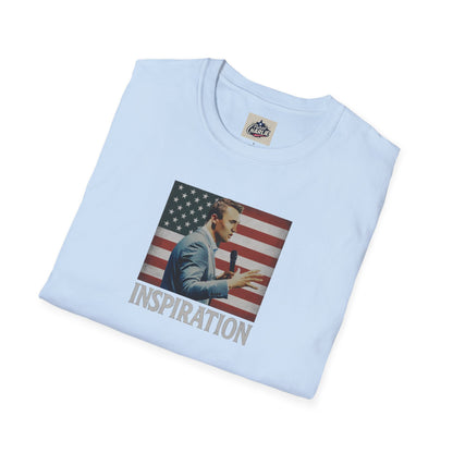 Remembering Charlie Kirk - 'Inspiration' T-Shirt (www.patriotcharlie.com)