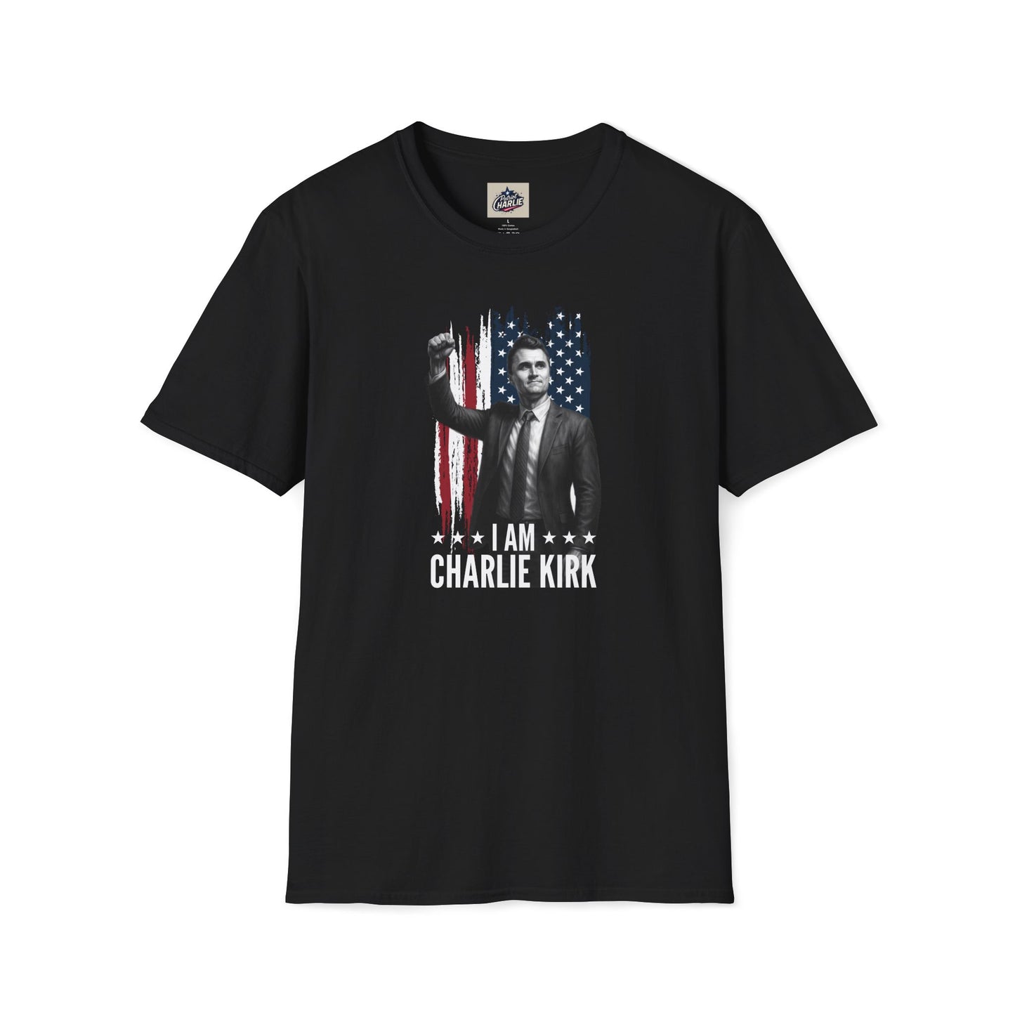Remembering Charlie Kirk - "I Am Charlie Kirk" T-Shirt (www.patriotcharlie.com)