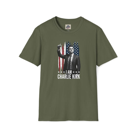 Remembering Charlie Kirk - "I Am Charlie Kirk" T-Shirt (www.patriotcharlie.com)