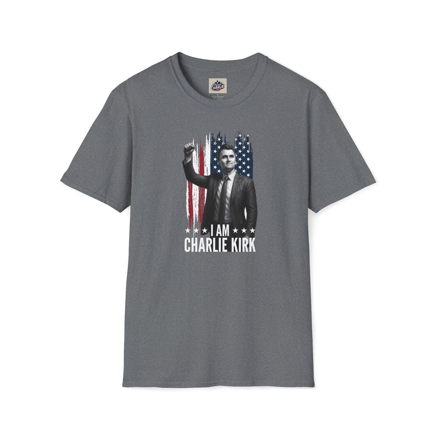 Remembering Charlie Kirk - "I Am Charlie Kirk" T-Shirt (www.patriotcharlie.com)