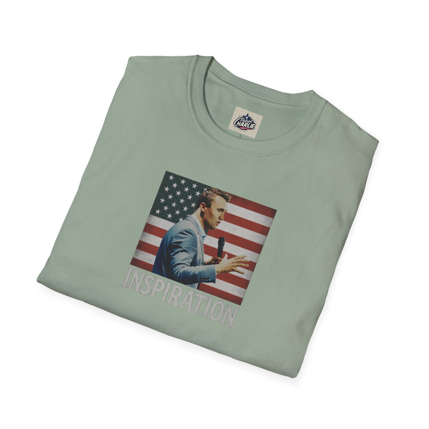 Remembering Charlie Kirk - 'Inspiration' T-Shirt (www.patriotcharlie.com)