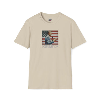 Remembering Charlie Kirk - 'Inspiration' T-Shirt (www.patriotcharlie.com)