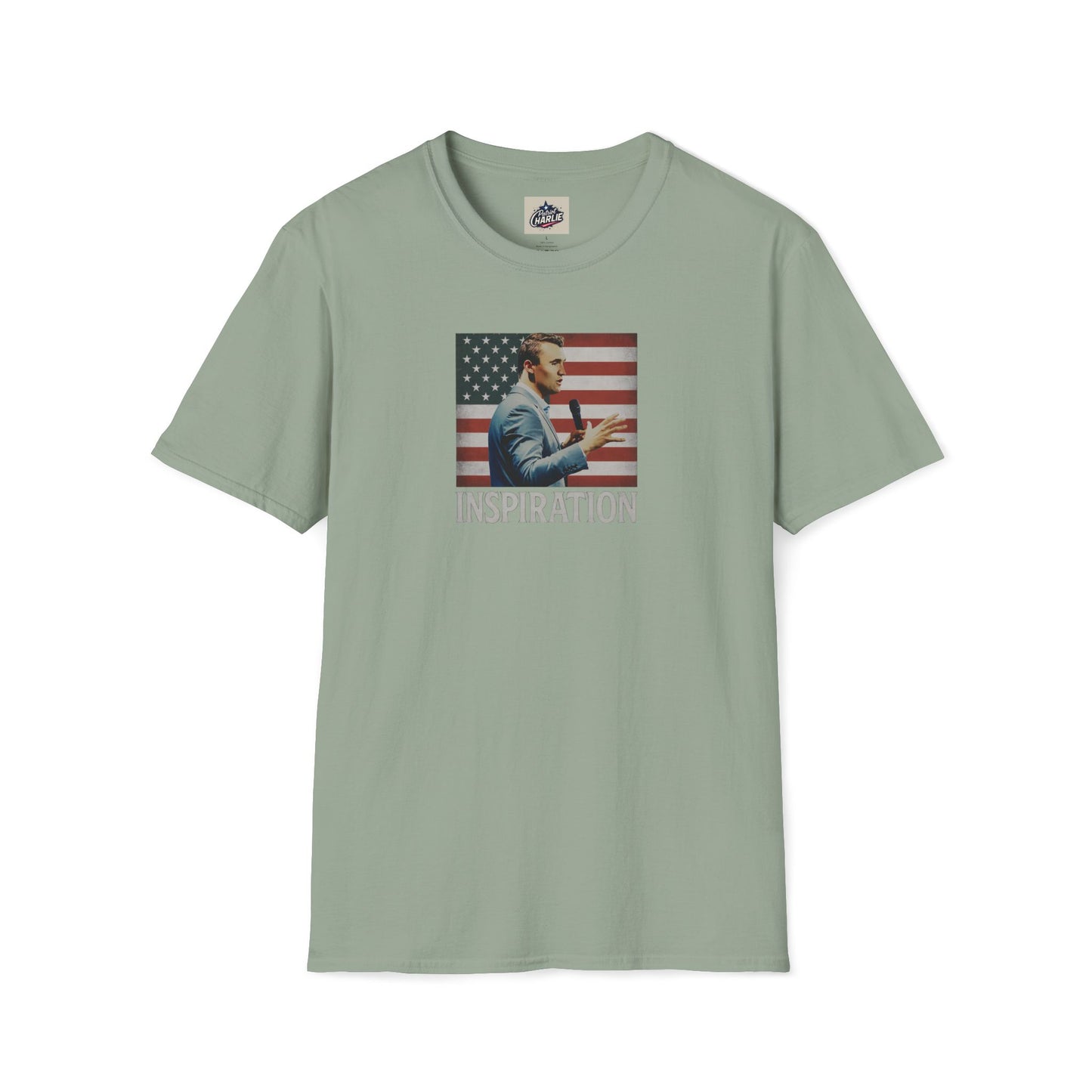 Remembering Charlie Kirk - 'Inspiration' T-Shirt (www.patriotcharlie.com)