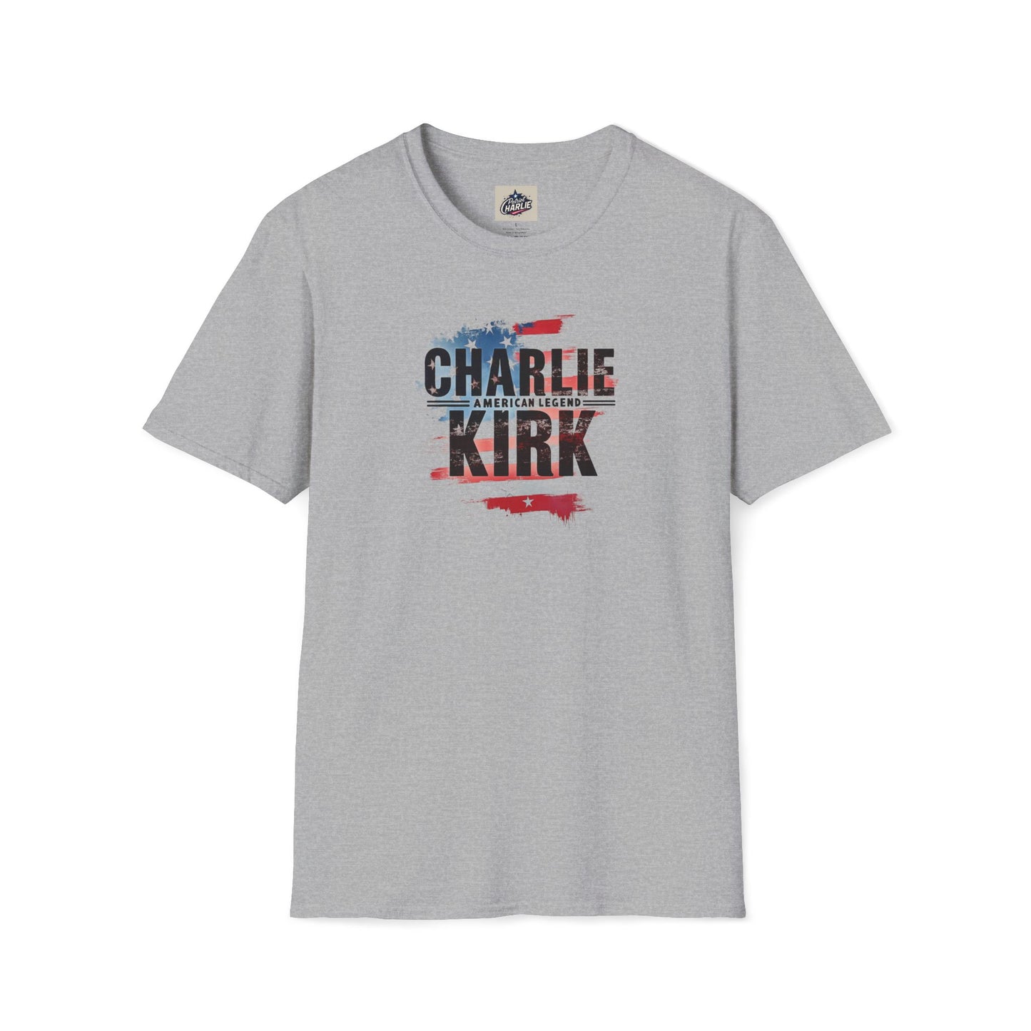 Remembering Charlie Kirk - 'American Legend' T-Shirt (www.patriotcharlie.com)