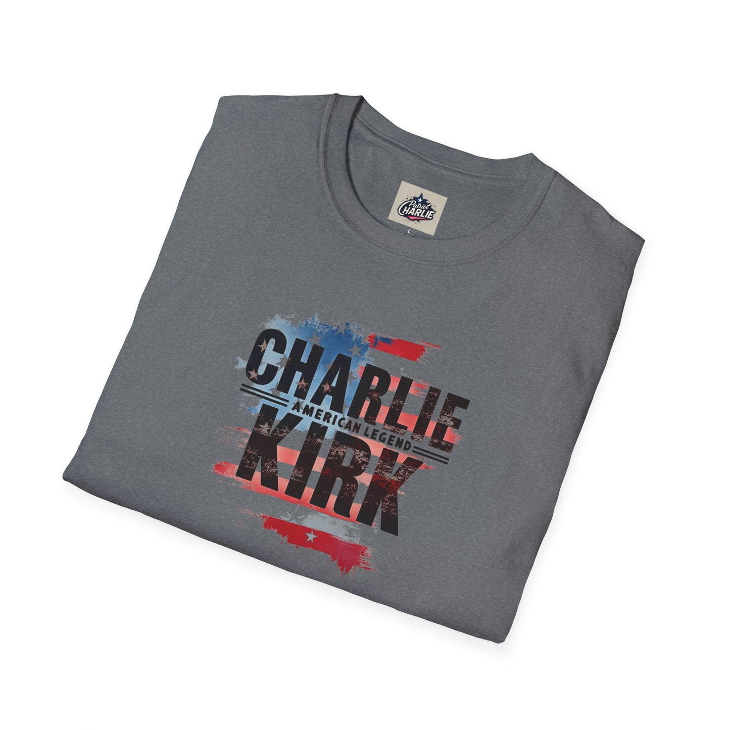 Remembering Charlie Kirk - 'American Legend' T-Shirt (www.patriotcharlie.com)