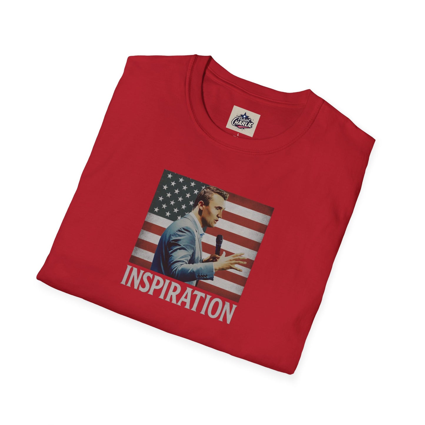 Remembering Charlie Kirk - 'Inspiration' T-Shirt (www.patriotcharlie.com)