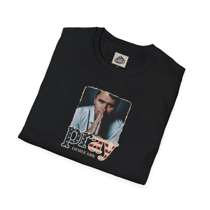 Remembering Charlie Kirk - Pray T-shirt (www.patriotcharlie.com)