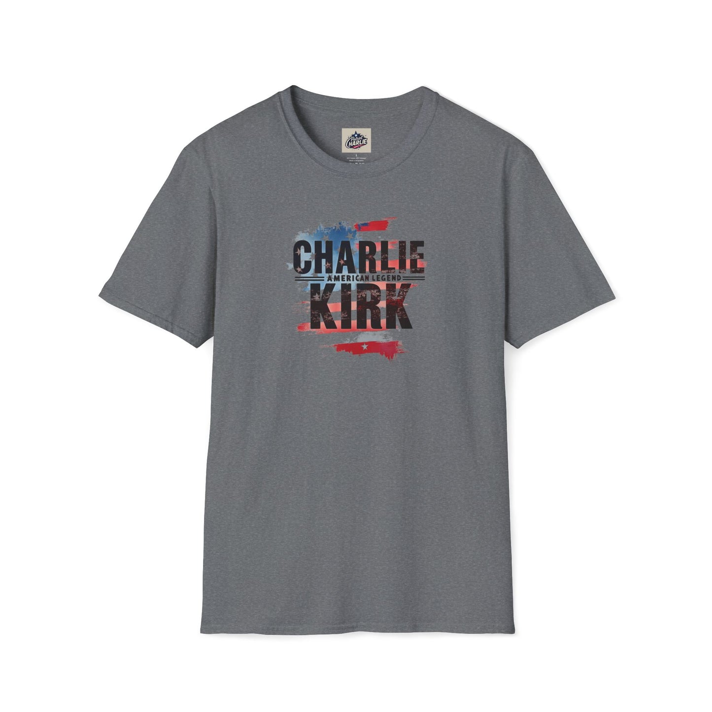 Remembering Charlie Kirk - 'American Legend' T-Shirt (www.patriotcharlie.com)