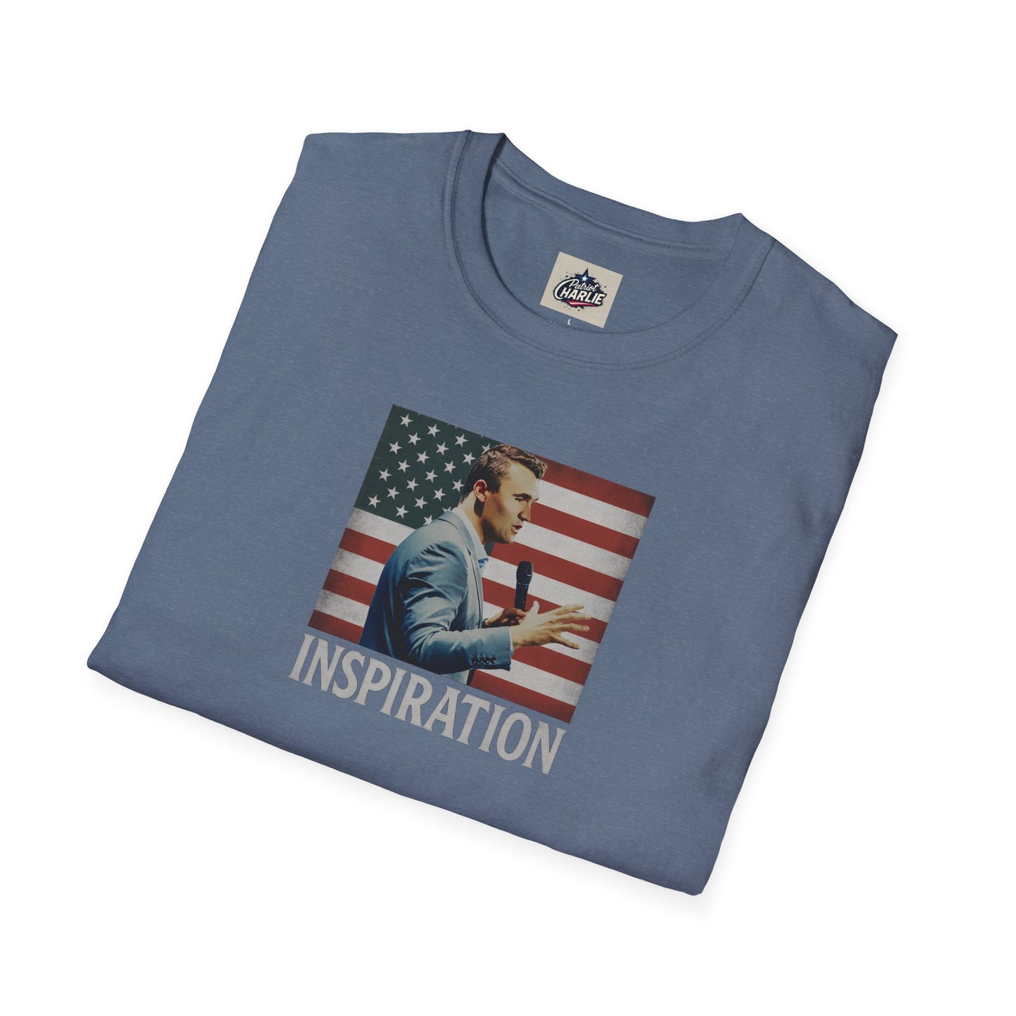 Remembering Charlie Kirk - 'Inspiration' T-Shirt (www.patriotcharlie.com)