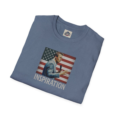Remembering Charlie Kirk - 'Inspiration' T-Shirt (www.patriotcharlie.com)
