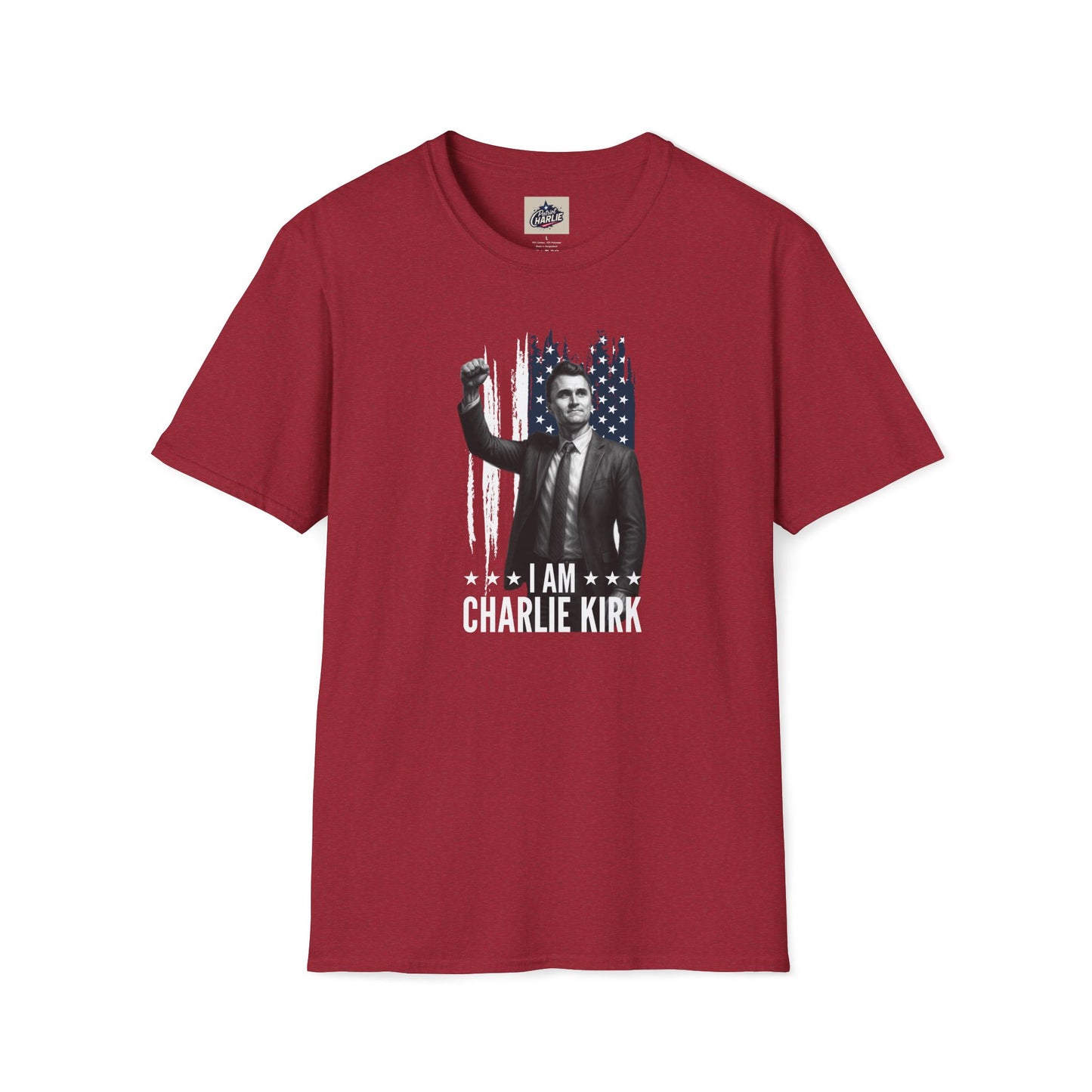 Remembering Charlie Kirk - "I Am Charlie Kirk" T-Shirt (www.patriotcharlie.com)