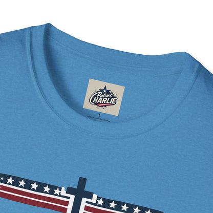 Patriots Pray T-Shirt - Red, White, and Blue Design