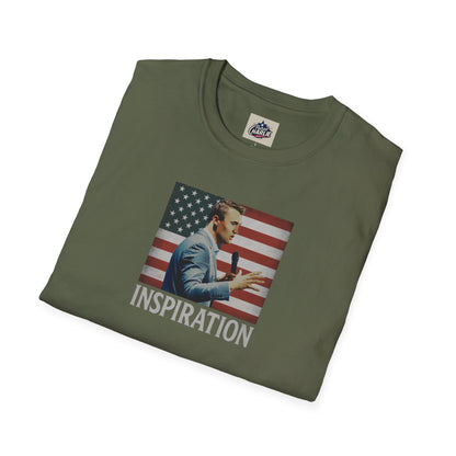 Remembering Charlie Kirk - 'Inspiration' T-Shirt (www.patriotcharlie.com)