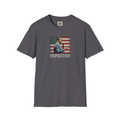 Remembering Charlie Kirk - 'Inspiration' T-Shirt (www.patriotcharlie.com)