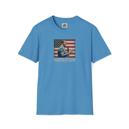 Remembering Charlie Kirk - 'Inspiration' T-Shirt (www.patriotcharlie.com)