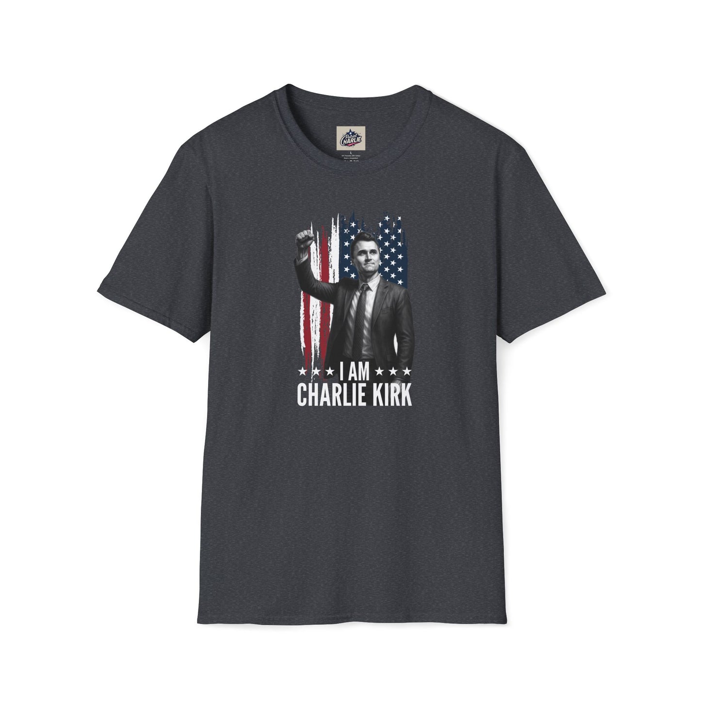Remembering Charlie Kirk - "I Am Charlie Kirk" T-Shirt (www.patriotcharlie.com)