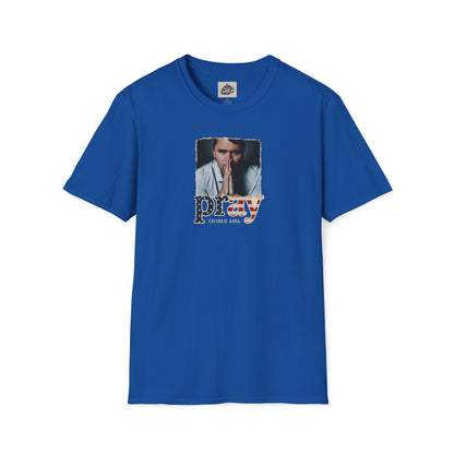 Remembering Charlie Kirk - Pray T-shirt (www.patriotcharlie.com)