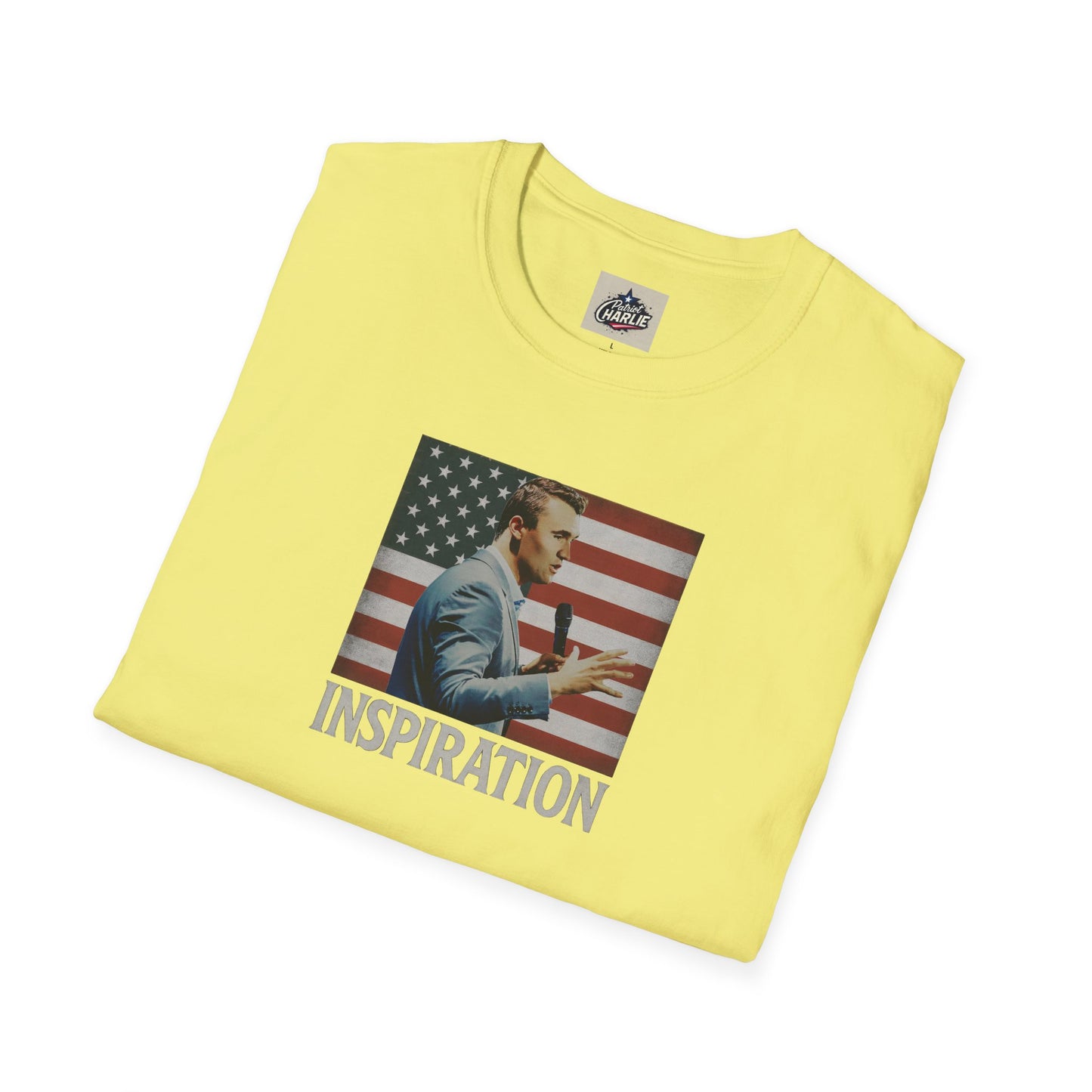 Remembering Charlie Kirk - 'Inspiration' T-Shirt (www.patriotcharlie.com)