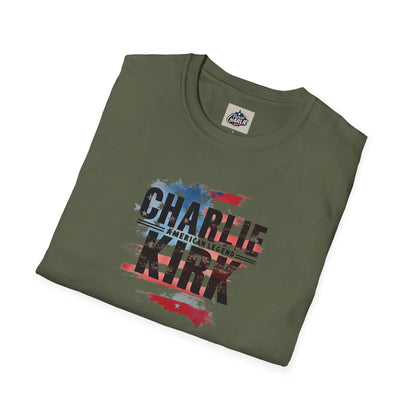 Remembering Charlie Kirk - 'American Legend' T-Shirt (www.patriotcharlie.com)