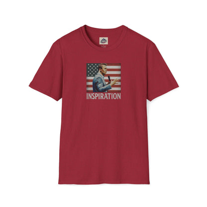 Remembering Charlie Kirk - 'Inspiration' T-Shirt (www.patriotcharlie.com)