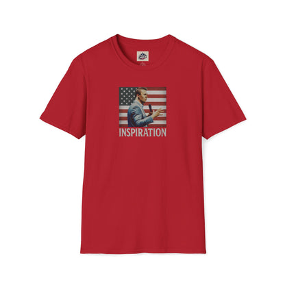 Remembering Charlie Kirk - 'Inspiration' T-Shirt (www.patriotcharlie.com)