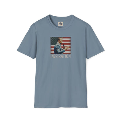 Remembering Charlie Kirk - 'Inspiration' T-Shirt (www.patriotcharlie.com)