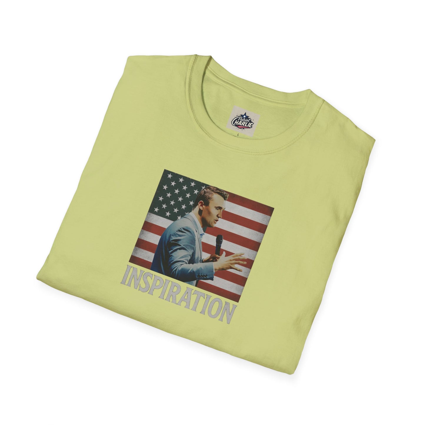 Remembering Charlie Kirk - 'Inspiration' T-Shirt (www.patriotcharlie.com)