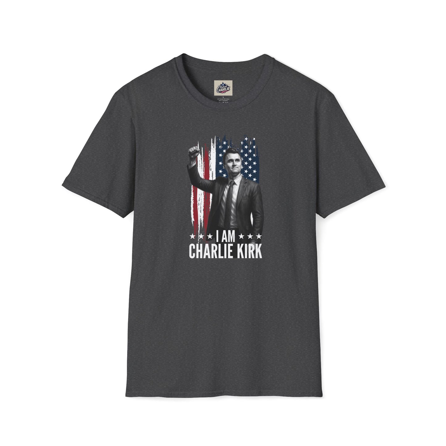 Remembering Charlie Kirk - "I Am Charlie Kirk" T-Shirt (www.patriotcharlie.com)