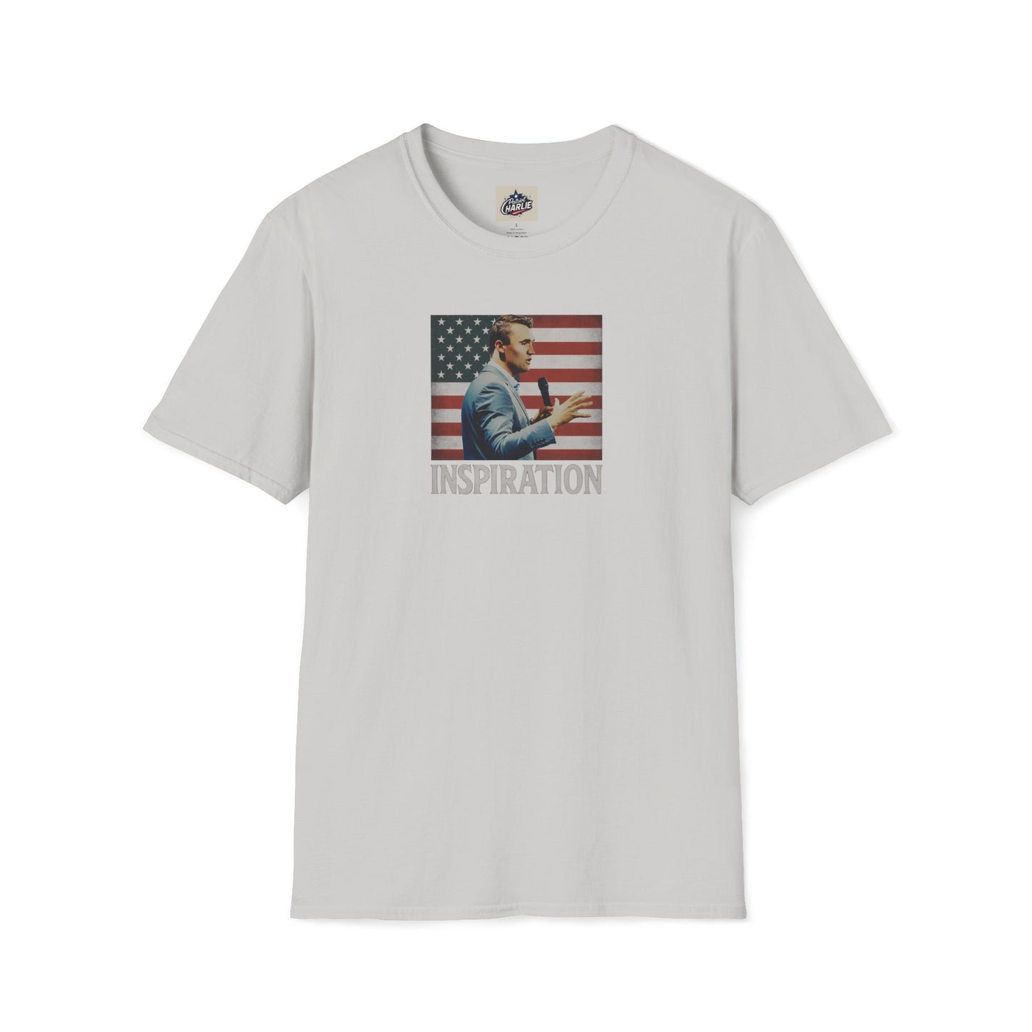Remembering Charlie Kirk - 'Inspiration' T-Shirt (www.patriotcharlie.com)