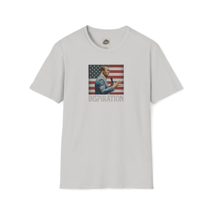 Remembering Charlie Kirk - 'Inspiration' T-Shirt (www.patriotcharlie.com)