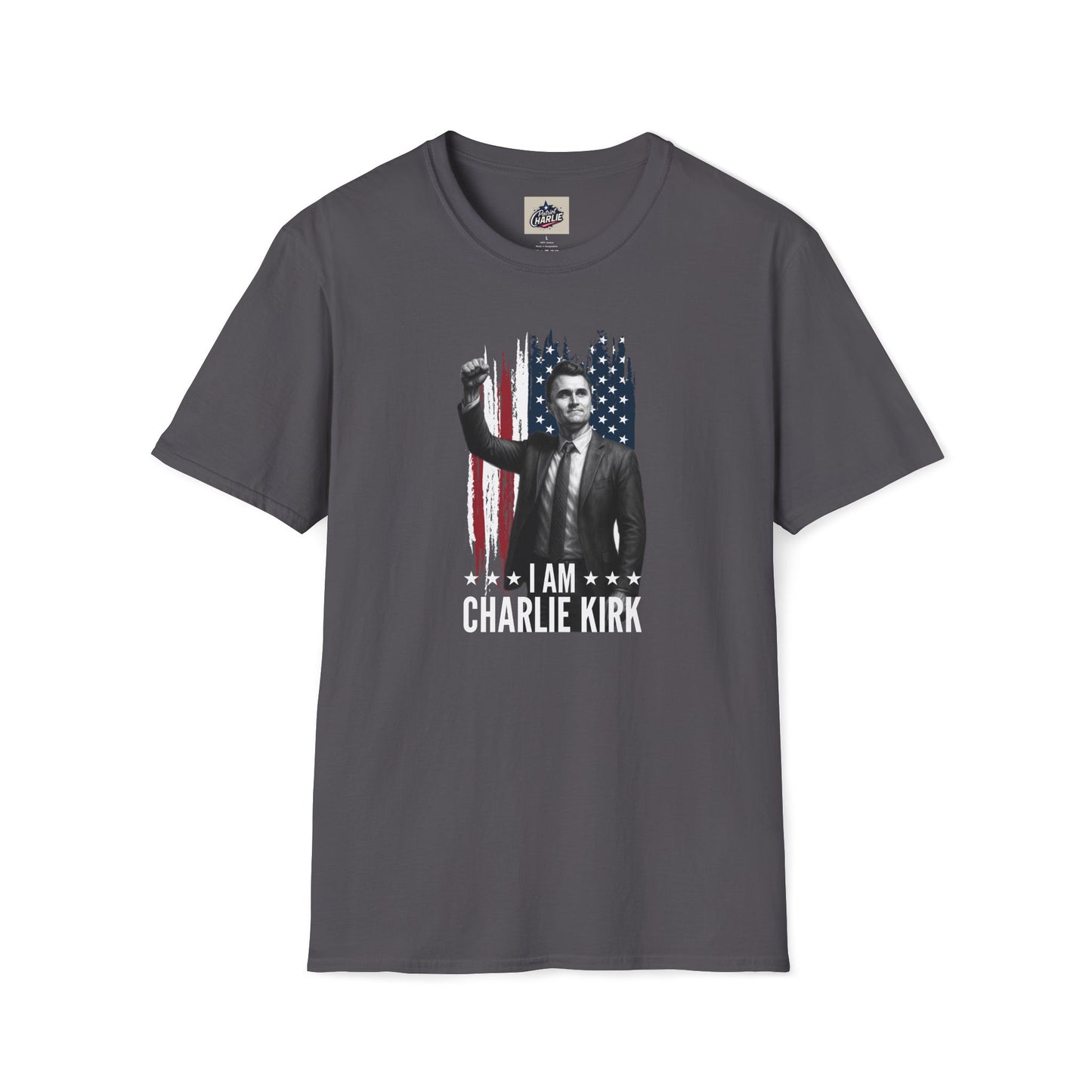 Remembering Charlie Kirk - "I Am Charlie Kirk" T-Shirt (www.patriotcharlie.com)
