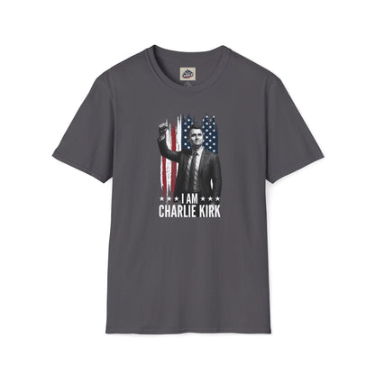 Remembering Charlie Kirk - "I Am Charlie Kirk" T-Shirt (www.patriotcharlie.com)
