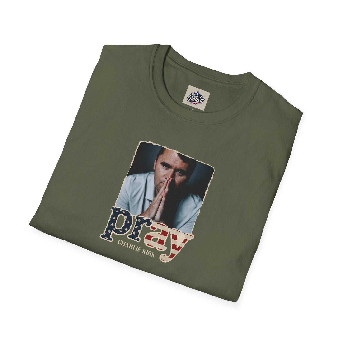 Remembering Charlie Kirk - Pray T-shirt (www.patriotcharlie.com)