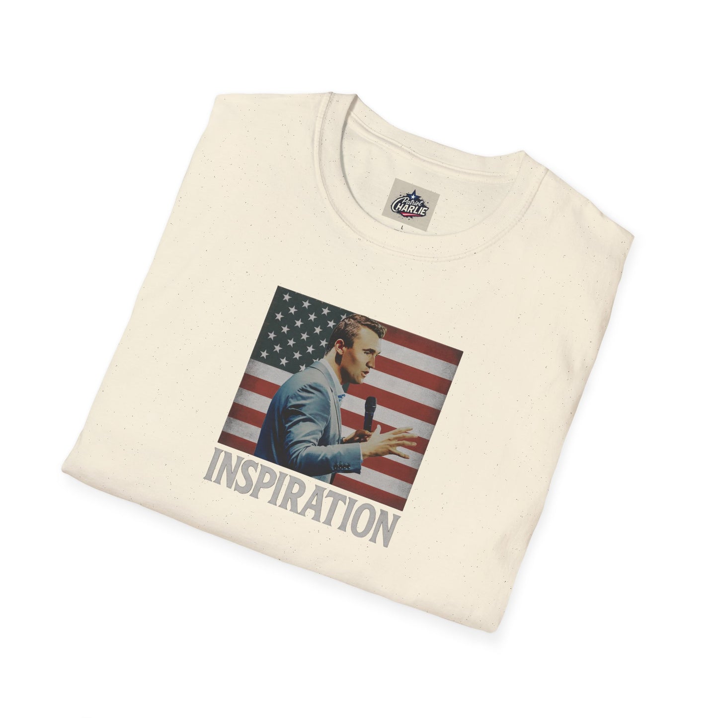 Remembering Charlie Kirk - 'Inspiration' T-Shirt (www.patriotcharlie.com)