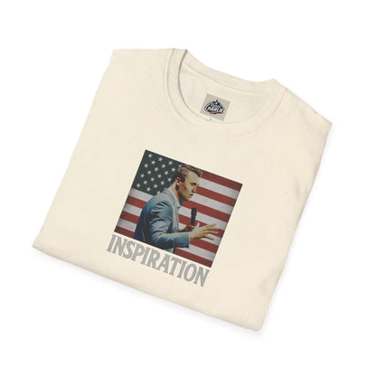 Remembering Charlie Kirk - 'Inspiration' T-Shirt (www.patriotcharlie.com)