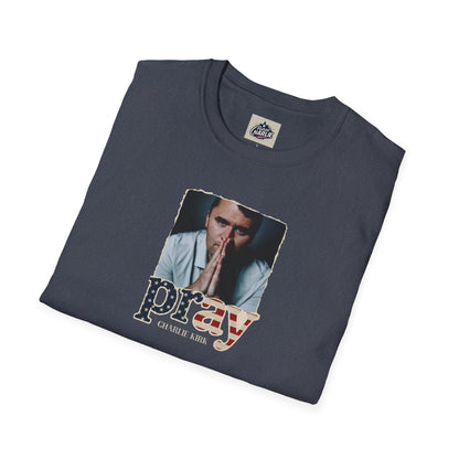 Remembering Charlie Kirk - Pray T-shirt (www.patriotcharlie.com)